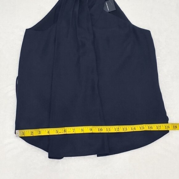 NWT CLUB MONACO Draped pleated cross over belted top - Picture 13 of 16